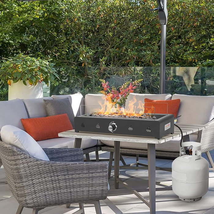 Hitechluxe Onlyfire Outdoor Propane Fire Pit 28 Inch Smokeless Firebowl